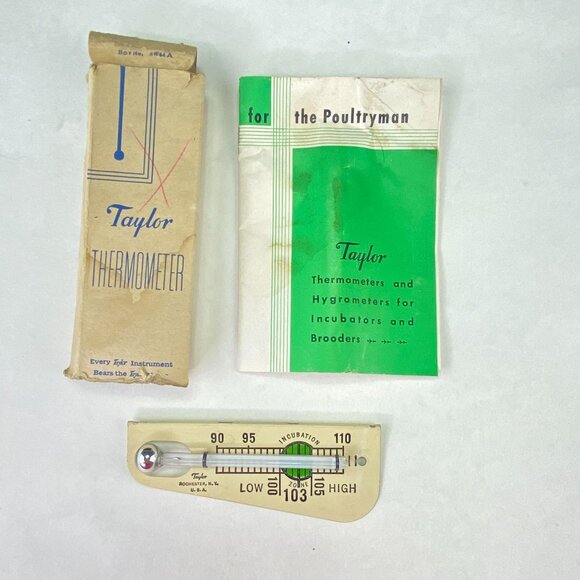 Vintage Taylor Thermometer and Hygrometer for Incubators - Picture 1 of 10